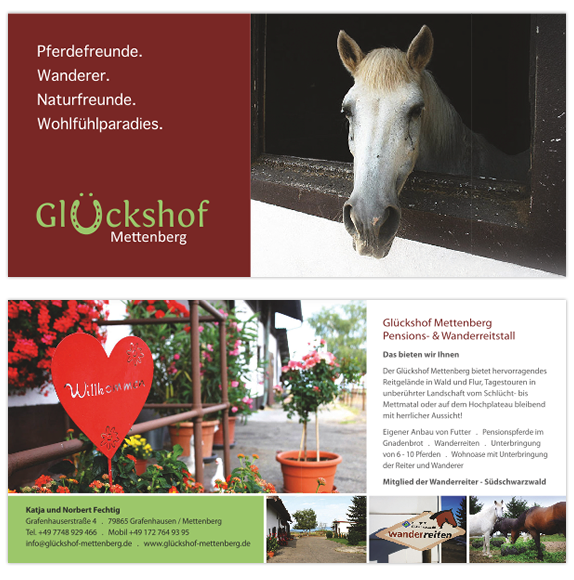 Werbeflyer - Glückshof Mettenberg