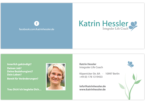 Klappvisitenkarten Katrin Hessler