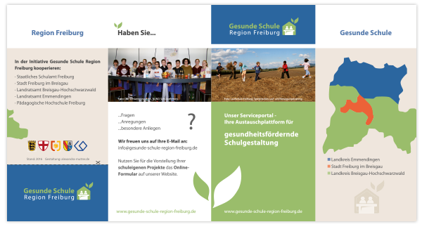 Falzflyer - Gesunde Schule Region Freiburg