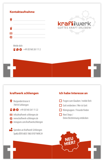Klappvisitenkarten Kraftwerk Schliengen