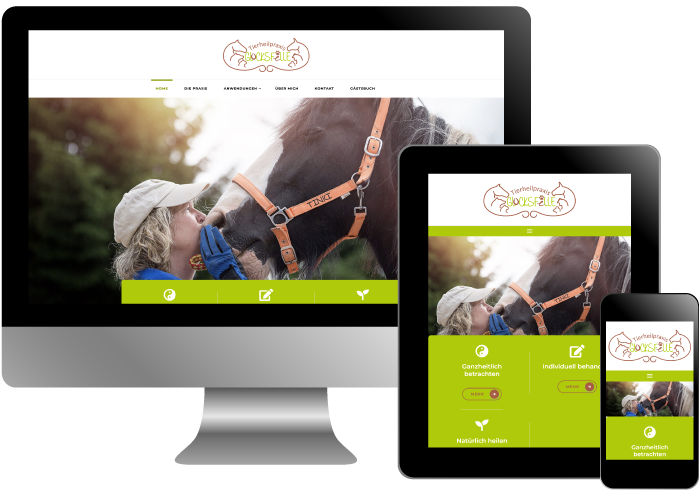 Webpräsenz Tierheilpraxis Glücksfelle